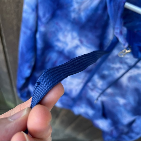 Juicy Couture Sport Wm’s Nirvana Blues Studio Zip Tie Dye Track Jacket Sz M - Picture 13 of 14